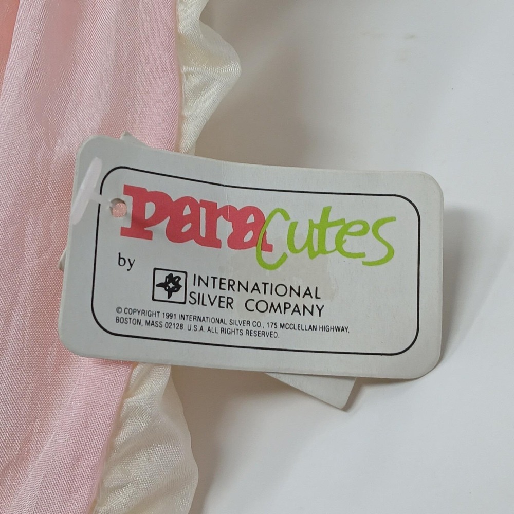 Easter Bunny Paracutes By International Silver Co Plush Nylon - Puffalump Style - Picture 8 of 10